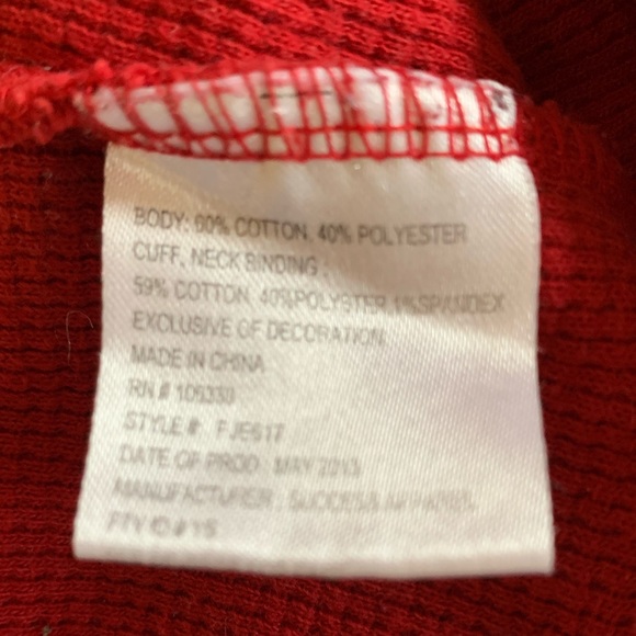 Eddie Bauer Boys Red Waffle Long Sleeve Shirt, size 3T - Picture 6 of 6